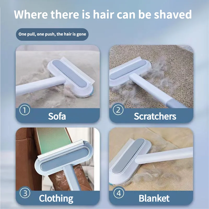 Pet Hair Removal Set Tool Reusable Static Removal Gloves Double-Sided Grooming Gloves Remove Dog Cat Hair Furniture, Carpet